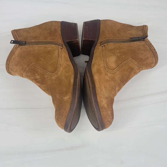 MINNETONKA BROWN SUEDE FRINGE BOOTIES SIZE 7.5 - Picture 5 of 11